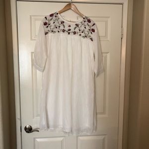 White flowered dress